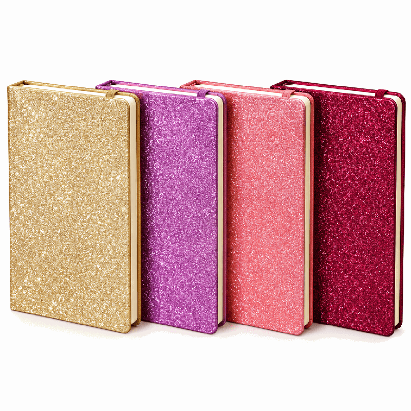 A5 Glitter Notebook with UV DTF Wrap