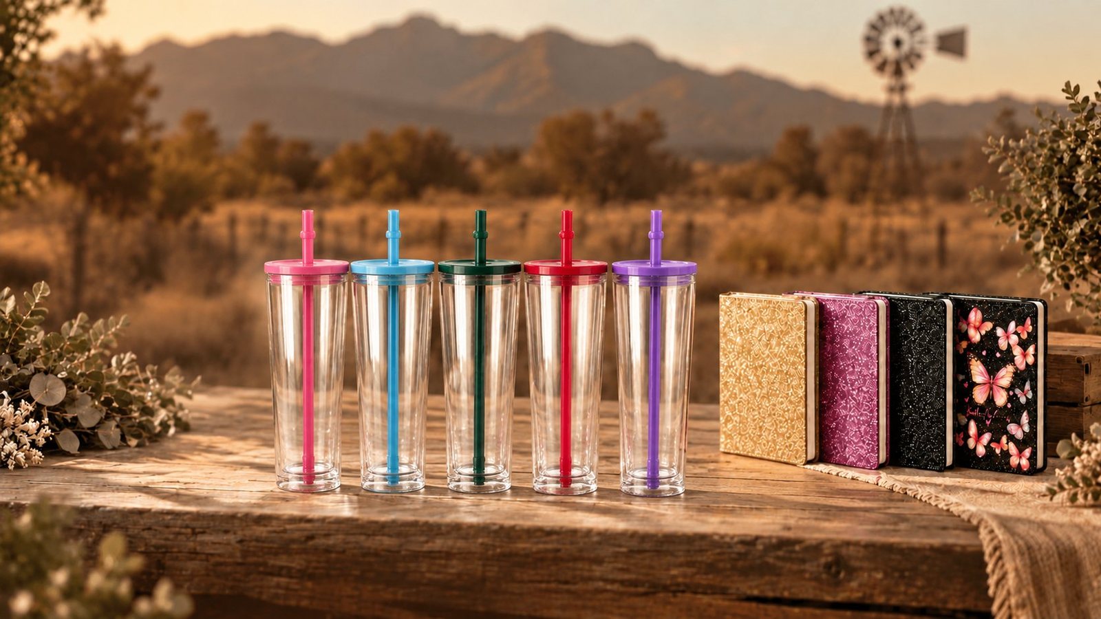 Dustandridge 24oz Tumblers & Shimmer Notebooks